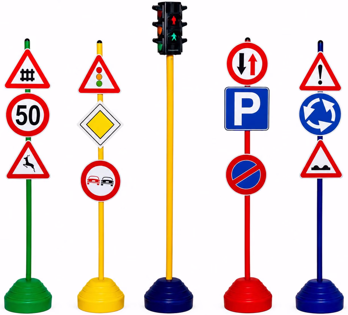 Educatie rutiera, set cu semafor si indicatoare 2 Educatie rutiera, set cu semafor si indicatoare 2