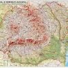 Romania si Republica Moldova. Harta fizica, administrativa si a substantelor minerale utile 1