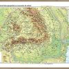 Romania. Harta fizico-geografica si a resurselor naturale de subsol 2