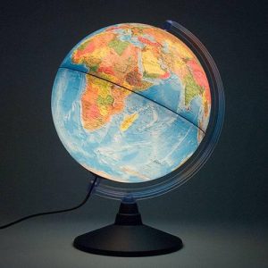 Glob geografic pamantesc iluminat HU 6