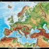 Europa - harta fizica - limba germana 2
