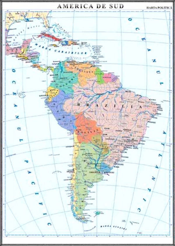 America de Sud. Harta politica 3