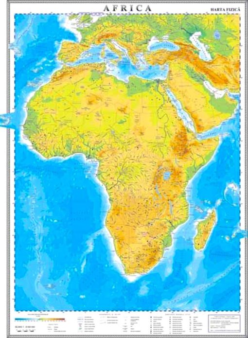 Africa. Harta fizica 3
