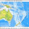 Australia si Oceania. Harta fizica 1