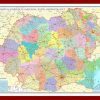 Romania si Republica Moldova. Harta administrativa 2