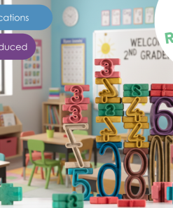 Turnul Numerelor din lemn in culori Montessori - 34 piese stivuibile 15 Turnul Numerelor din lemn in culori Montessori - 34 piese stivuibile 7