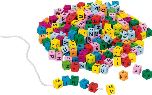 Alfabet, cuburi colorate Litere din lemn 3