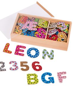 Set litere si cifre magnetice - multicolore