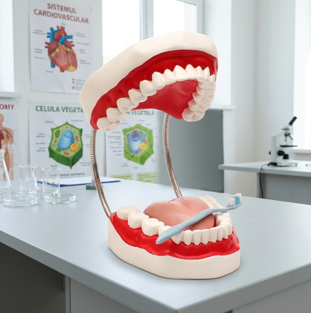 Model dentar uman, 32 dinti permanenti, cu limba 2 Model dentar uman, 32 dinti permanenti, cu limba