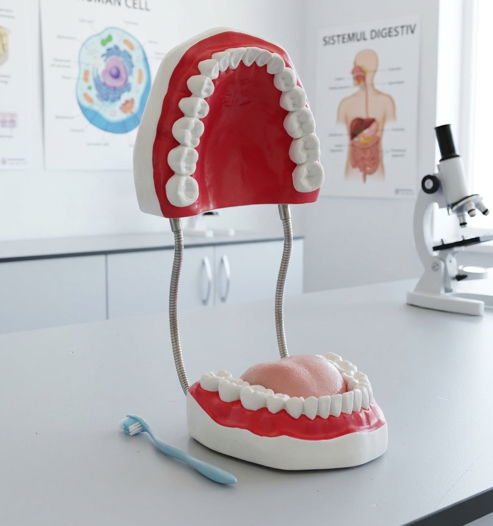 Model dentar uman, 32 dinti permanenti, cu limba 4 Model dentar uman, 32 dinti permanenti, cu limba - imagine 3